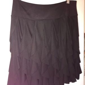 Swishy black skirt